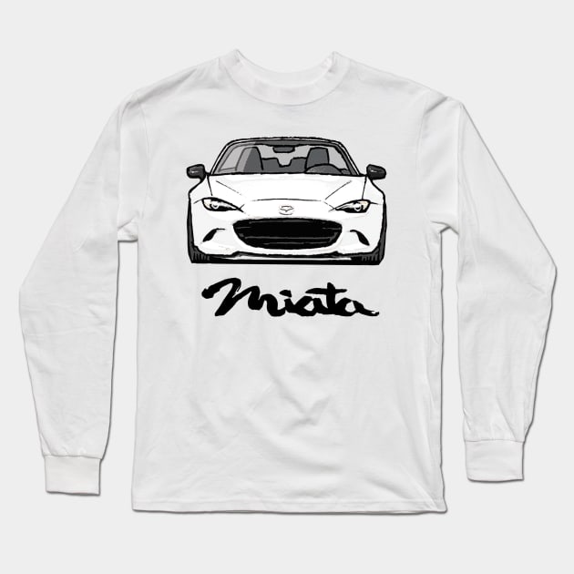 MX5 ND White Long Sleeve T-Shirt by Woreth